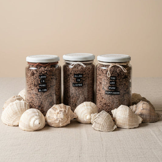 444g Ceremoniële Cacao in Glazen Pot - Personaliseer met Eigen Tekst