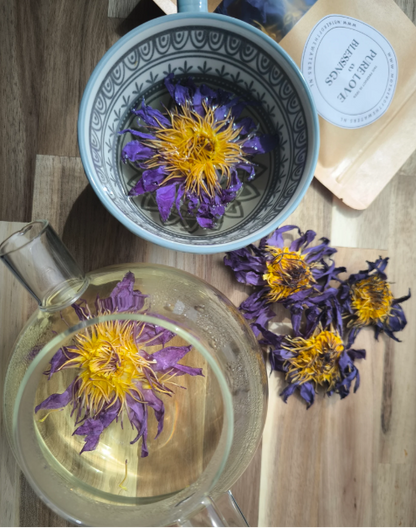 Sacred Blue Lotus – 10 Hele Bloemen (Ceremoniële Kwaliteit)